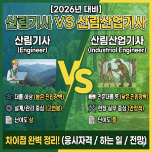 산림기사와 산림산업기사 차이점-Forest Engineer vs Industrial Engineer Forest Certification Comparison