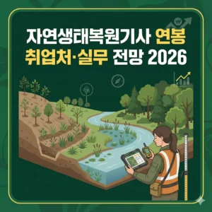 자연생태복원기사가 생태복원 현장을 조사하는 모습 – ecological-restoration-specialist-field-survey-2026