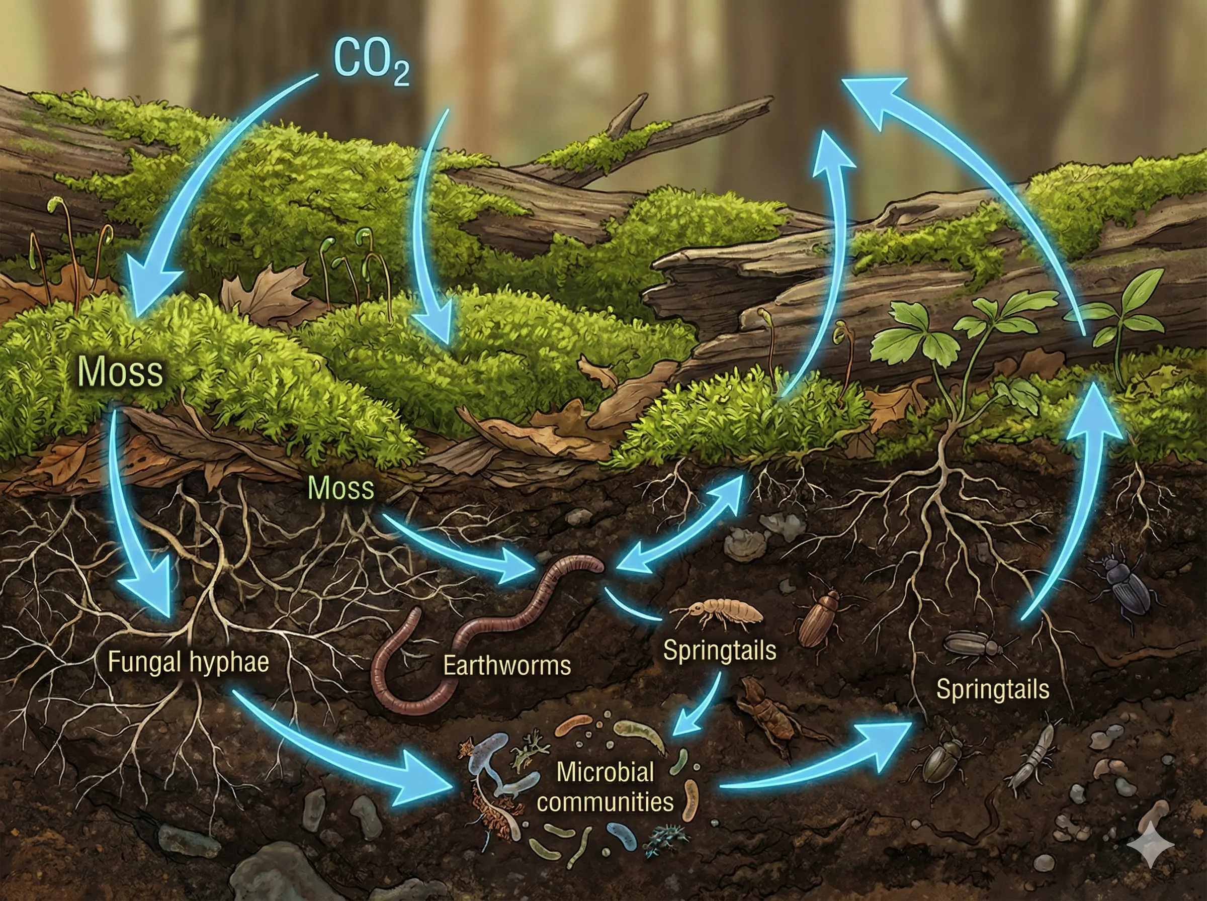 이끼-토양 탄소순환 - moss-soil-carbon-cycle